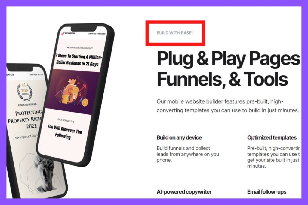 Phonesites Build funnels with easy